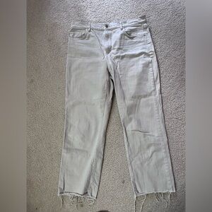 LOFT High waist Straight Crop Jeans